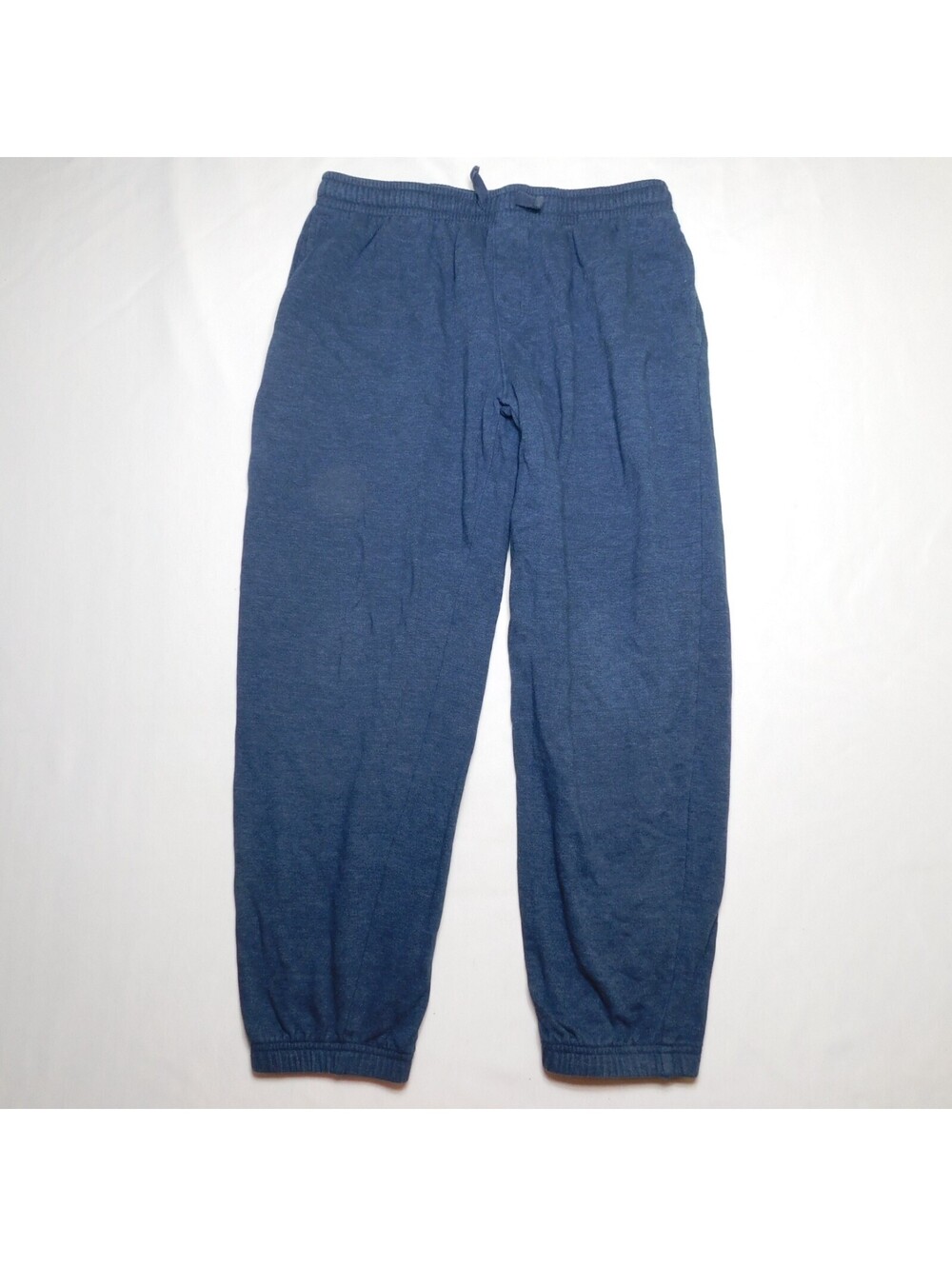 Athletic Works Boys Sweatpants XXL 18 Blue Heathered Fleece Joggers Elastic Wais